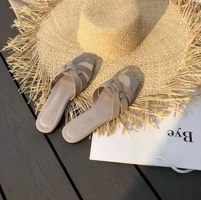 New Arrival Women Slippers Summer Slides Open Toe Flat Casual Shoes Leisure Sandal Female Beach Flip Flops Big Size 41 42 43