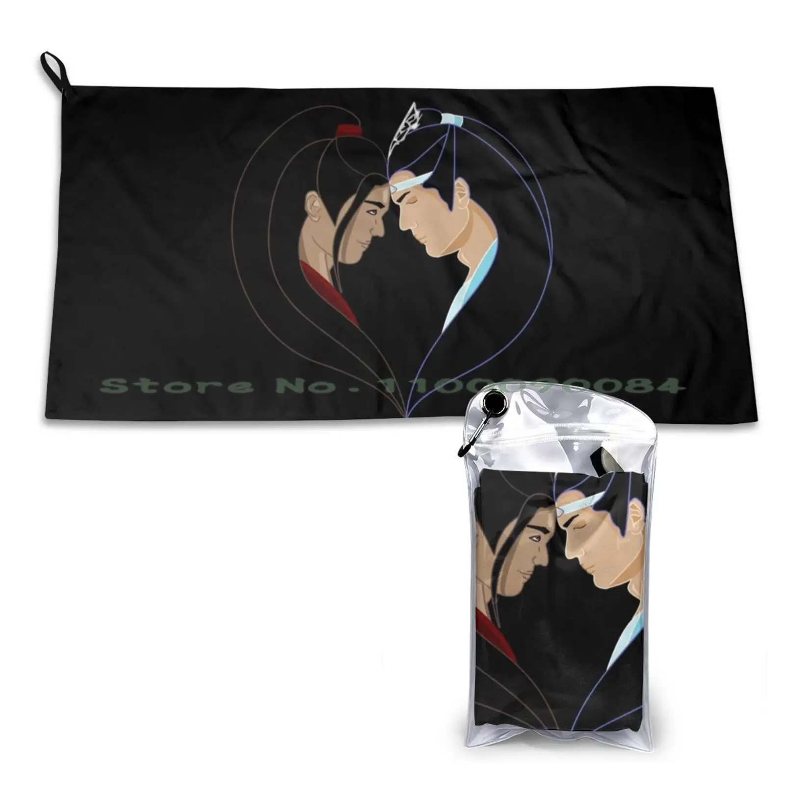 Wangxian Quick Dry Towel Gym Sports Bath Portable Wangxian The Untamed Cql Wei Wuxian Lan Wangji Lan Zhan Wei Ying Mo Dao Zu