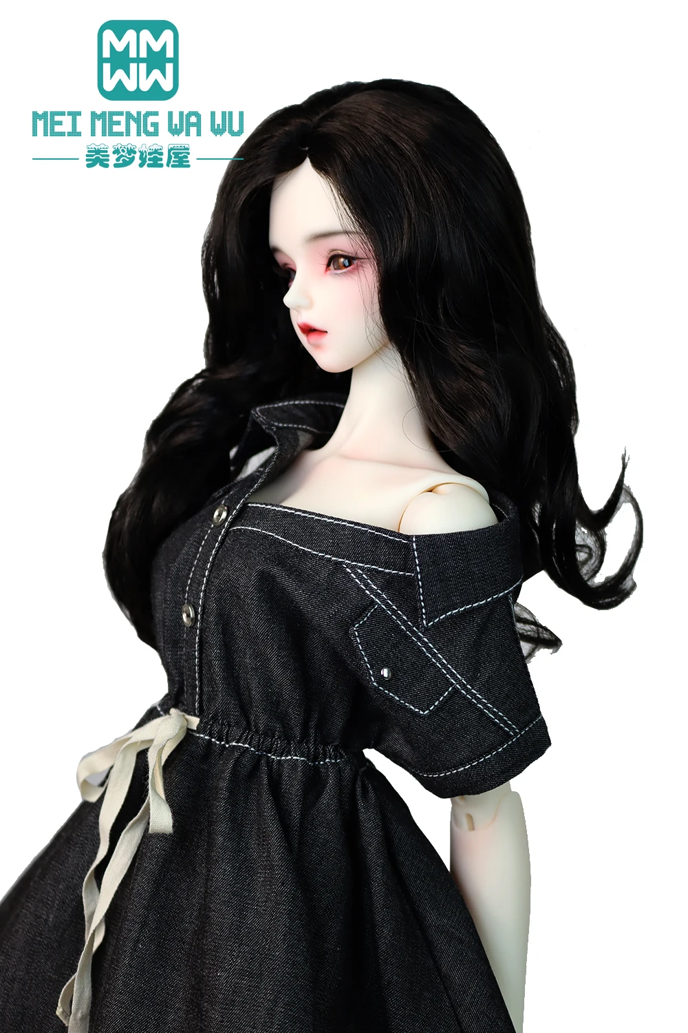 Fits 58cm-60cm Spherical joint doll 1/3 SD BJD doll clothes Fashion denim dress Girl's gift