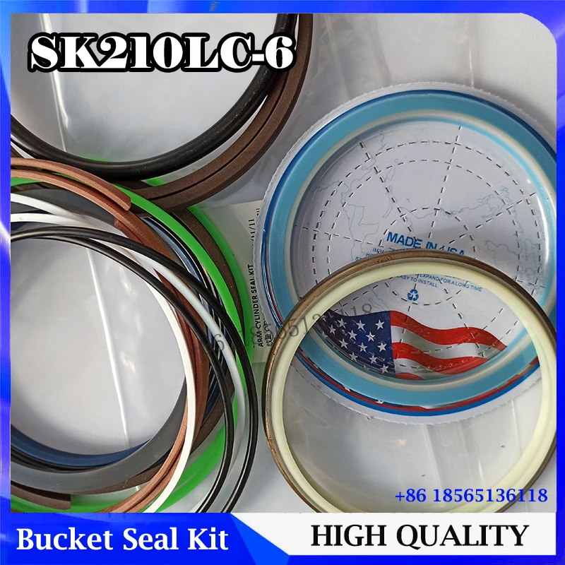 

High Quality Excavator SK210LC-6 Hydraulic Cylinder Bucket Oil Seal Kit for Kobelco Parts