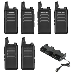 Zastone-walkie-talkie x6ミニポータブルラジオ,双方向ラジオ,400-470 uhf,6個