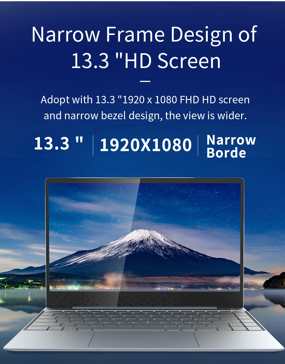 Dây Nhảy EZbook X3 Pro Notebook 13.3 Inch Windows 10 OS Ultrabook Intel Apollo Hồ N4100 CPU 8GB DDR4 RAM 180GB SSD Laptop