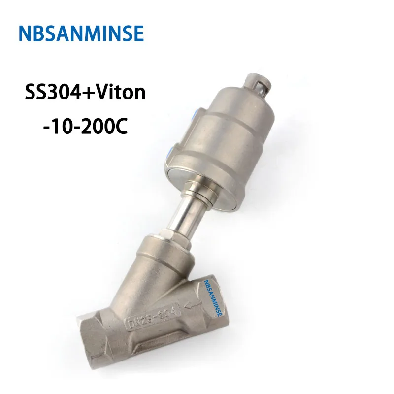 

NBSANMINSE JDF 100S0NC-V 1-1/4 1-1/2 2 2-1/2 3 Pneumatic Angle Seat Valve With Viton NC SS304 Full body Stainless steel Valve