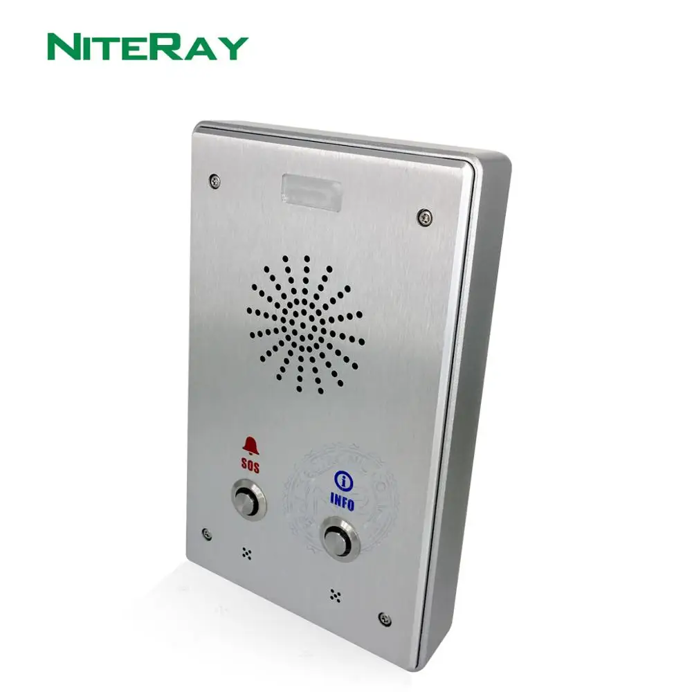 Two Keys IP Door Phone Bell with Waterproof Design SOS Intercom Dual Button SIP Caller