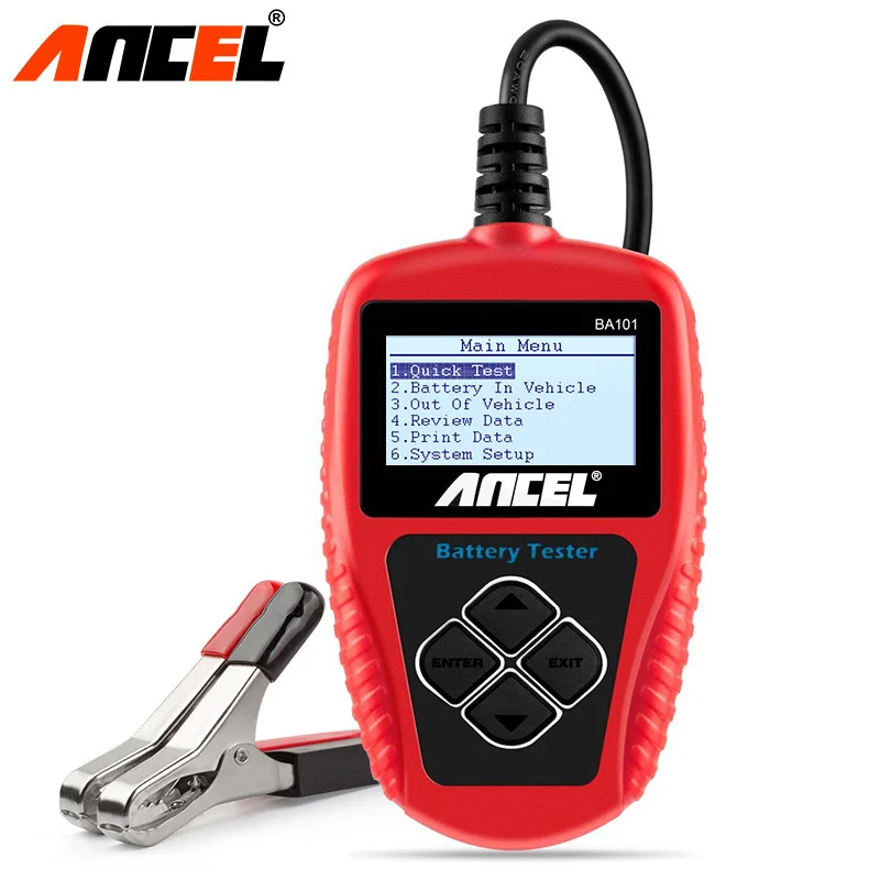 Ancel BA101 Car Battery Tester 12V 100-2000CCA 220AH Auto Load Battery Analyzer Multi languages Car Battery Charging Tester