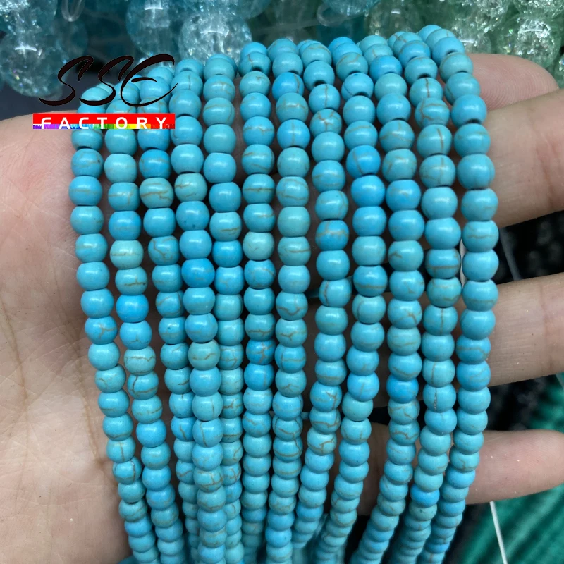 Blue Turquoises Beads Natural Stone Round Loose Beads 15\