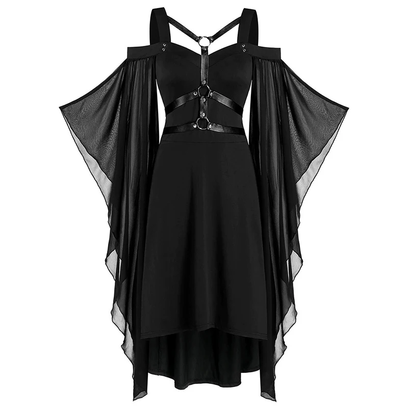 Plus rozmiar średniowieczny Cosplay kostiumy na Halloween dla kobiet karnawał czarownica sukienka w stylu wiktoriańskim kobiety Gothic Retro Court