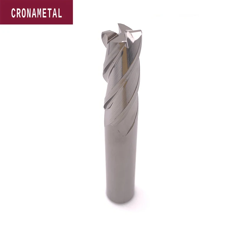 Металлическая керамическая Концевая фреза CRONAMETAL с 4 канавками, прямые концевые фрезы φ 3 φ 4 φ 6 φ 8 φ 9 φ 10 φ 13 φ 15 φ 20 φ 25 φ 30