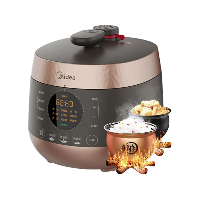 Midea electric pressure cooker household intelligent double bladder   5L l automatic multi-functional rice