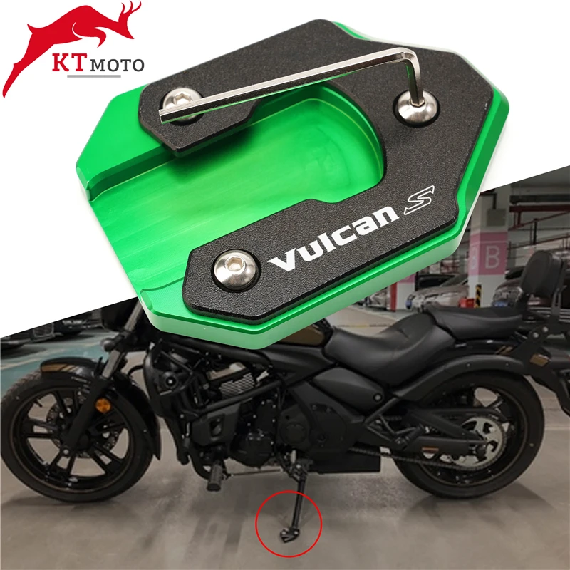 

For KAWASAKI Vulcan S 650 VN650 2015-2022 2021 Motorcycle CNC High quality Kickstand Foot Side Stand Extension Pad Support Plate