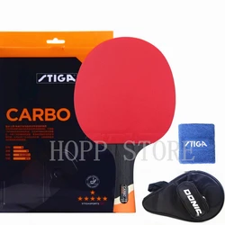Raqueta de tenis de mesa STIGA, raqueta de 6 estrellas, raquetas de tenis de mesa, raquetas de paleta de Ping Pong, raquetas de goma, raquetas de granos de carbono profesionales, originales