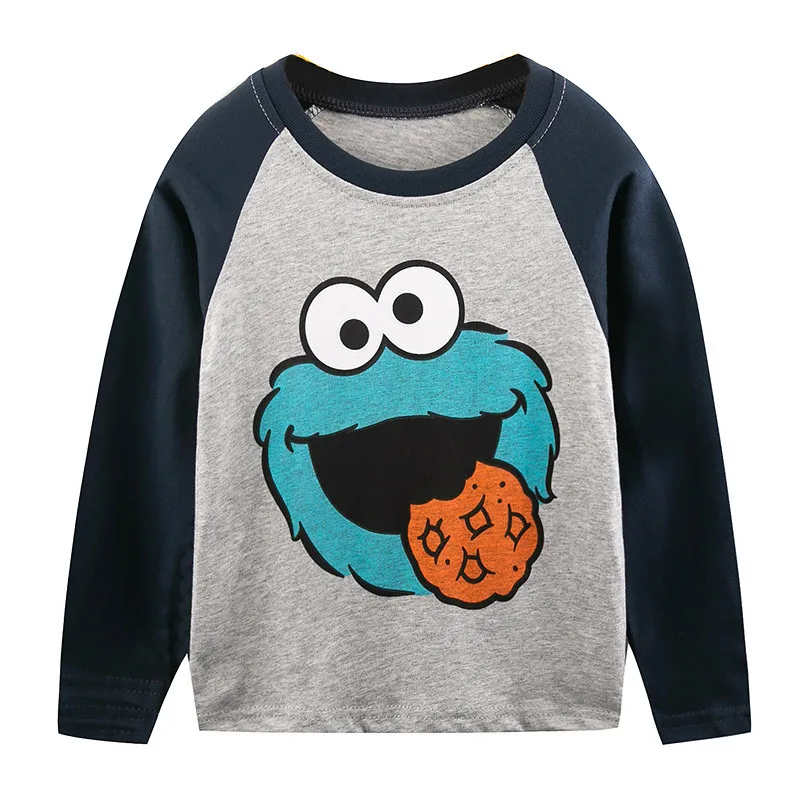 Jumping Meters New Elmo Cartoon Boys Girls Clothing Sets Autumn Spring Cartoon Children\'s Clothes Hot Selling Kids 2 Pcs Suit