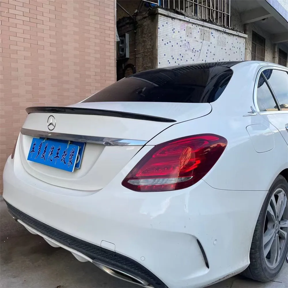 

For Mercedes Benz W205 Spoiler 2014-2020 C180/C200/C230 C-class spoiler High Quality Car Rear Wing Color Rear Solor Rear Spoiler