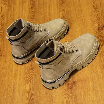 남성용 벨벳 부츠, 한국 툴링, 하이탑, 따뜻한 신발, 와일드 플러스, 올매치 패션, 2020 겨울 신상