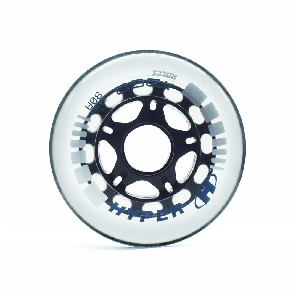 8 pieces 84mm Transparent 80A 82A elastic PU skating wheel for hockey roller skates shoes inline speed skating tyre rodas Hyper