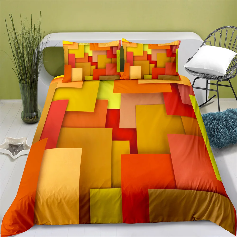 Home Textiles Printed Abstract Style Bedding Quilt Cover & Pillowcase 2/3PCS US/AE/UE Full Size Queen Bedding Set