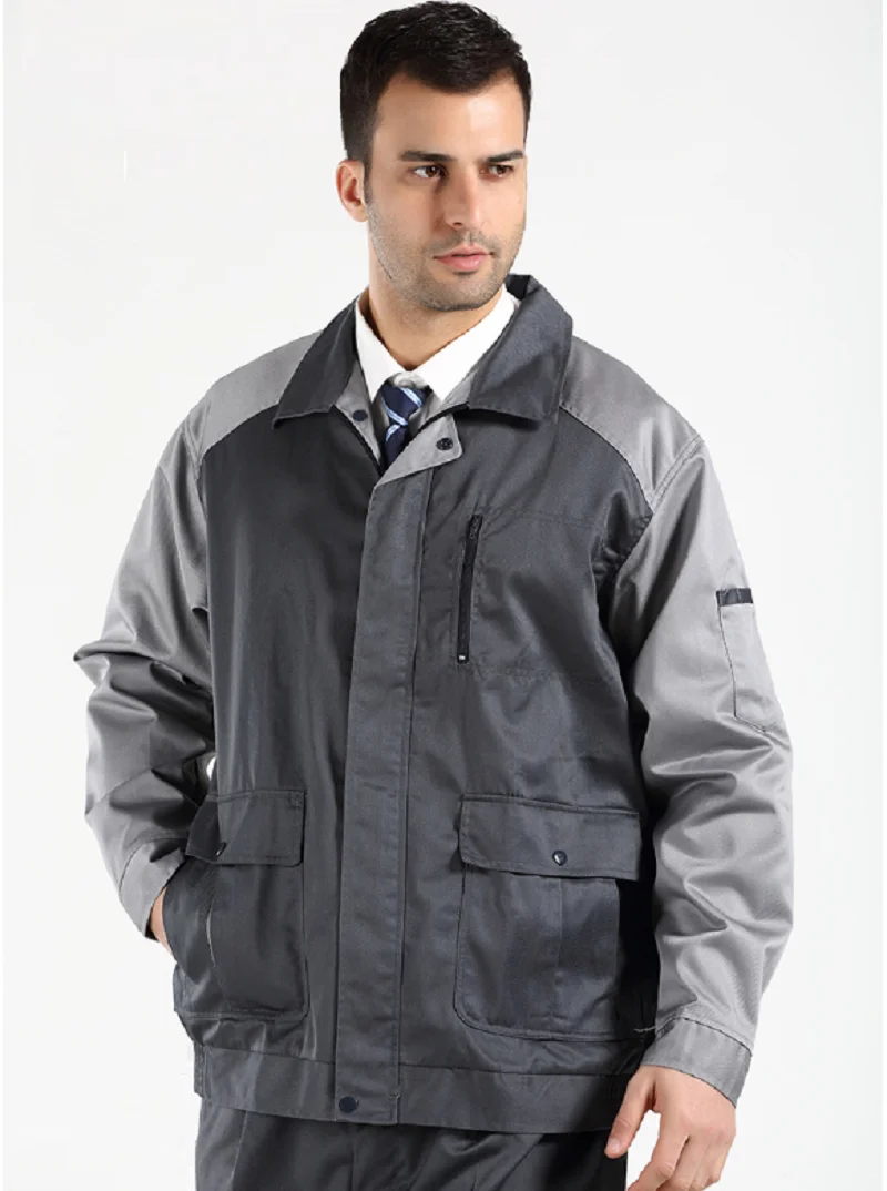 労働者の制服長袖男性作業服エンジニア作業スーツ庭工場ワークショップ機械自動車修理作業つなぎ服