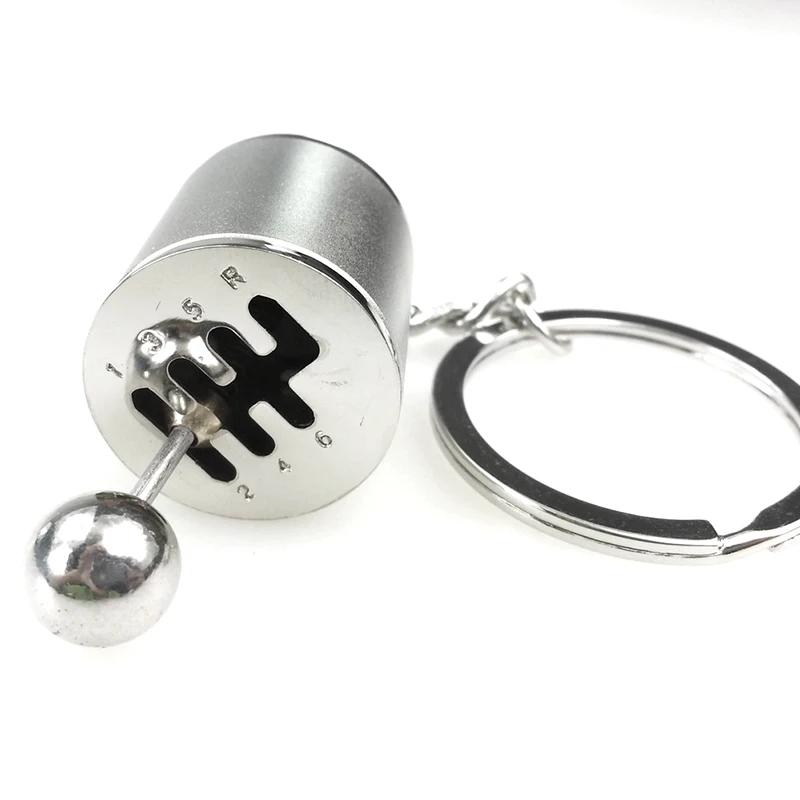 Creative Mini Key Chain Ring Fob Gear Keyring 6 Speed Gearbox Gear Shift Racing Tuning Model Keychain Jewelry Gift