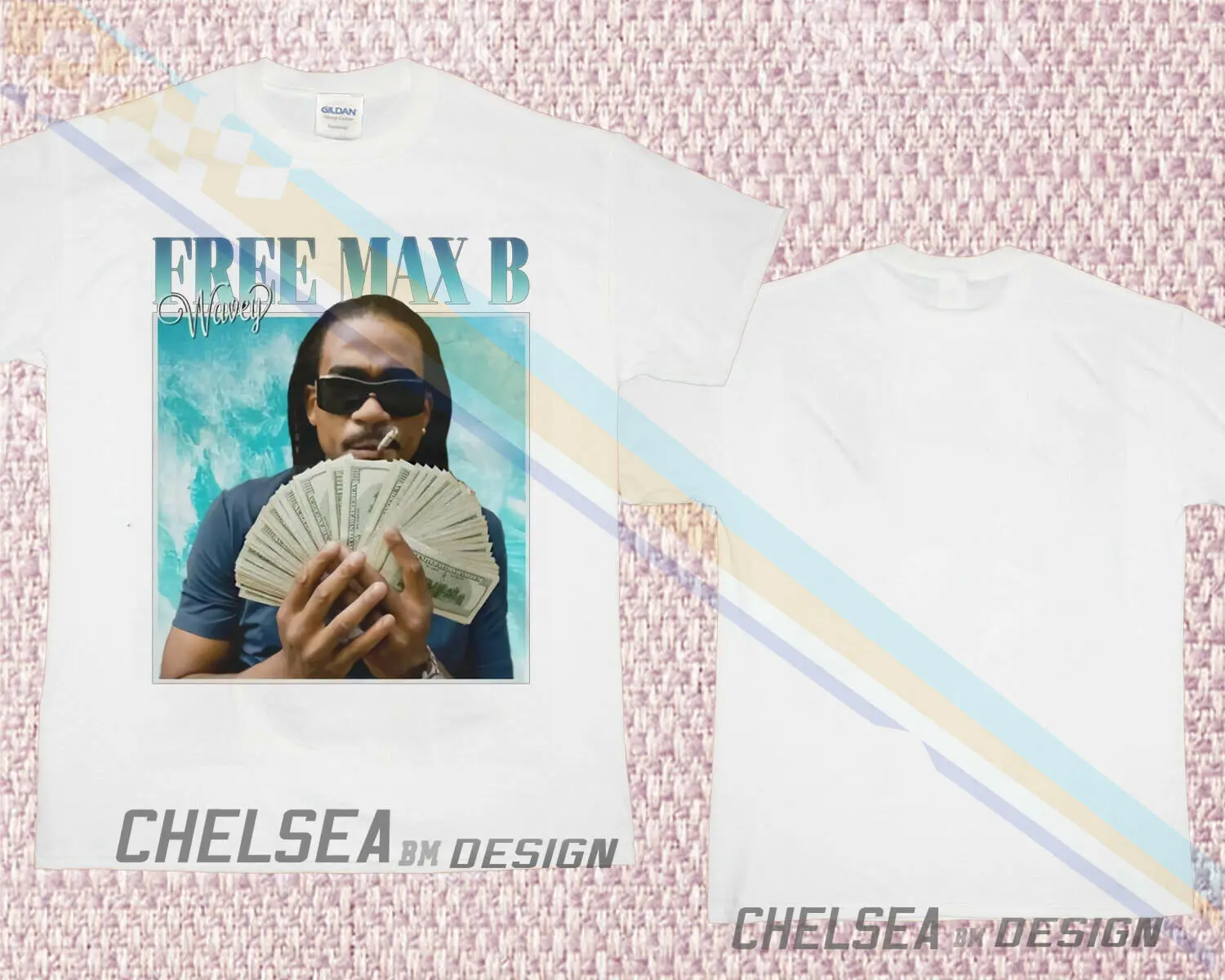 Inspired By Free Max B Wavey T-Shirt Merch Tour Limited Vintage Rare 2019 Unisex Tee image 2