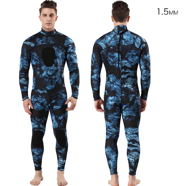 Profesional 1.5MM Scuba Camo Neoprene Spearfishing Berenang Peralatan Menyelam Bawah Air Setelan Pria Snorkeling Tetap Hangat Setelan Basah