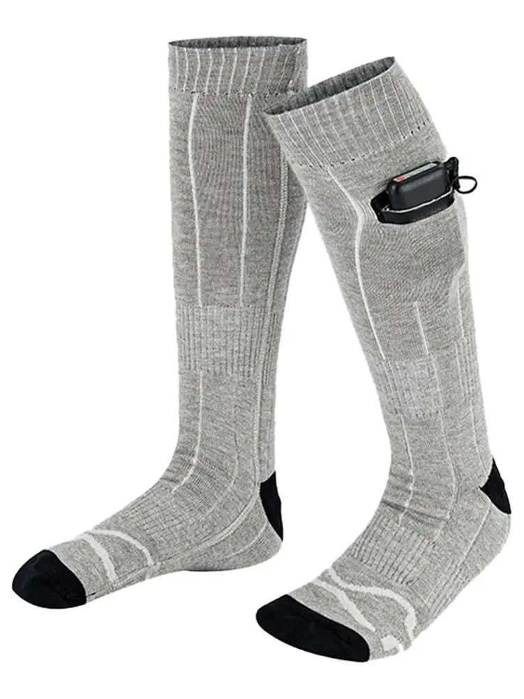 Unisex Remote Control Electric Heated Socks Boot Feet Warmer USB Rechargable Battery Socks Winter Outdoor Camping Socks