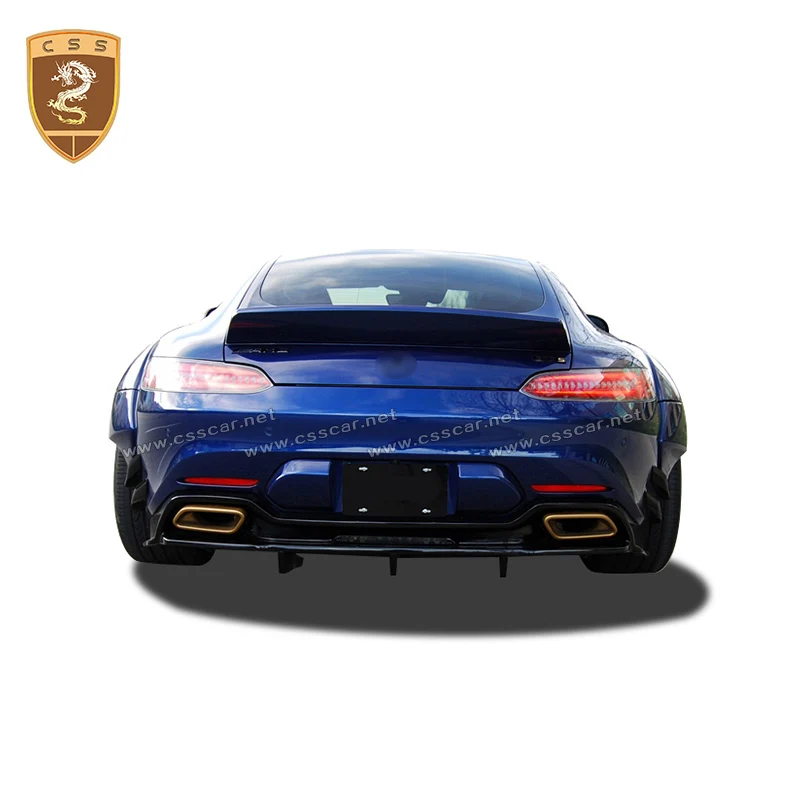 CSSYL New Carbon Fiber Rear Spoiler Boot Lip Fit For Mercedes Benz GT PD Model Car Trunk Lid Spoiler Tail Wings Styling