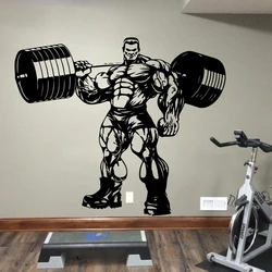 Gym Sign  Gym Barbell Fitness Sport Wall Sticker Crossfit Exercise Bell  Fitness Center Studio Wall Decal Vinyl Decor G1051