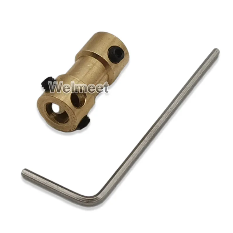 2mm/3mm/5 millimetri di Bronzo Albero Accoppiatore Giunto Rigido Azionamento Del Motore Connettore Manica 180 ° Fisso vite
