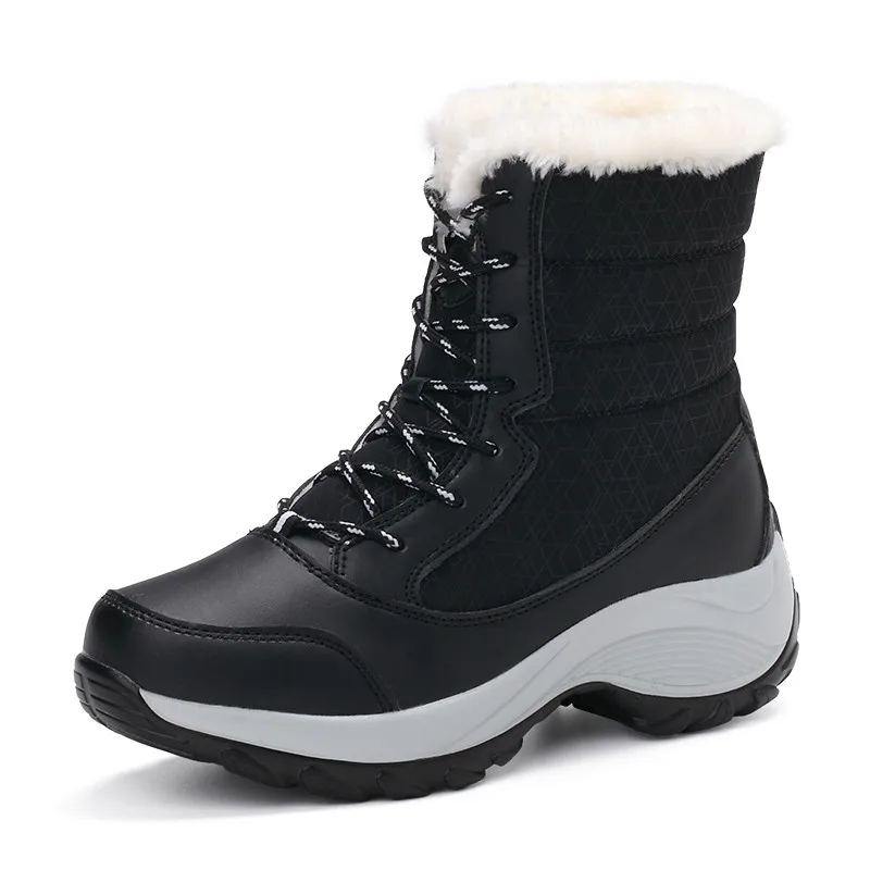 Stivali da donna scarpe da donna calde stivali da neve impermeabili invernali stivaletti con fondo spesso in peluche piattaforma Botas Mujer