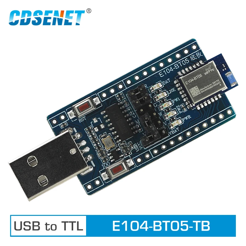 2.4GHz BLE4.2 UART Wireless Transceiver Module E104-BT05-TB USB to TTL Test Board TLSR8266 Blue-tooth Transmitter Receiver