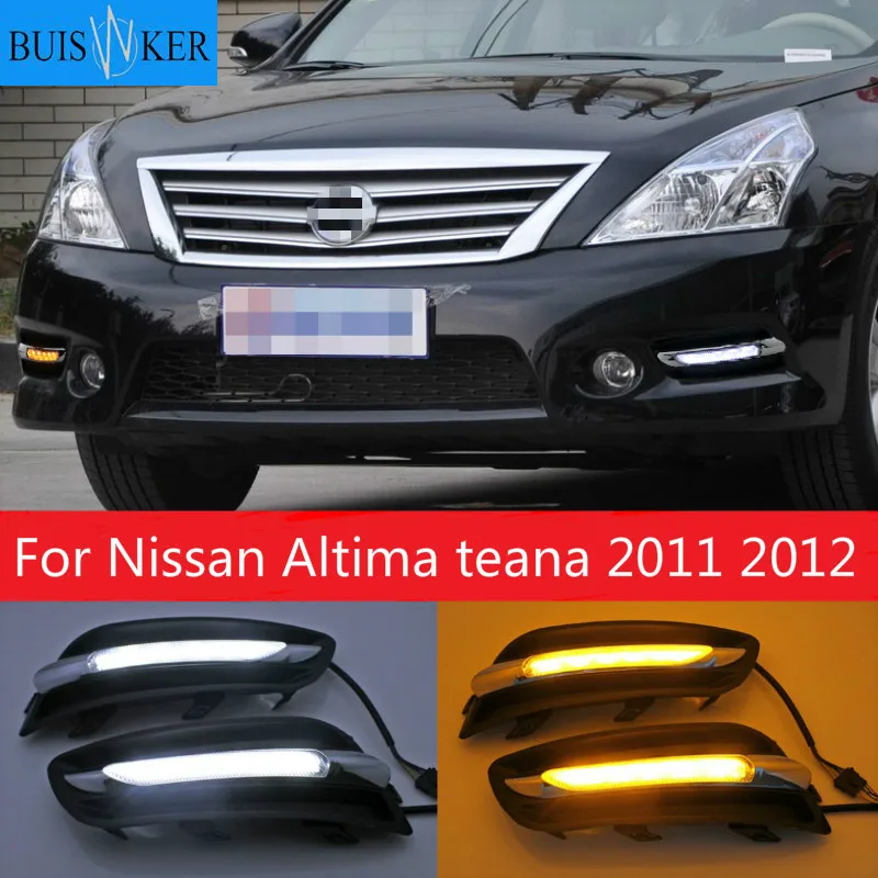 

LED Daytime Running Light For Nissan Altima teana 2011 2012 DRL with turn signal Daylight Waterproof Fog Lamp