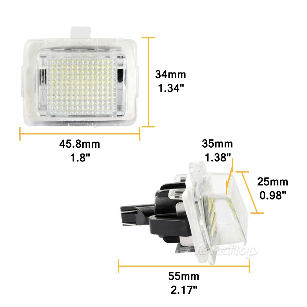 For Mercedes-Benz W204 S204 5D W212 W216 W221 LED CanBus No Error Number License Plate Lights Bulb White No Hyper Flash