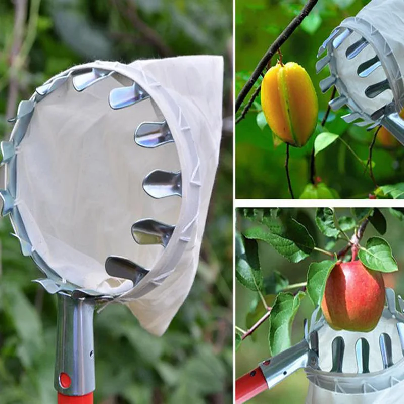 Fruit Picker Head Basket Portable Fruits Catcher For Harvest Picking Citrus Pear Collector Catcher Peach Picking Garden Tool