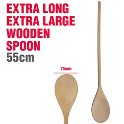 Sollid Wood Spoon Extra Large Big Spoon Ladle for Deep Pot Kitchen Tool Wooden Utensil Natural Beech Cuisine Utensils