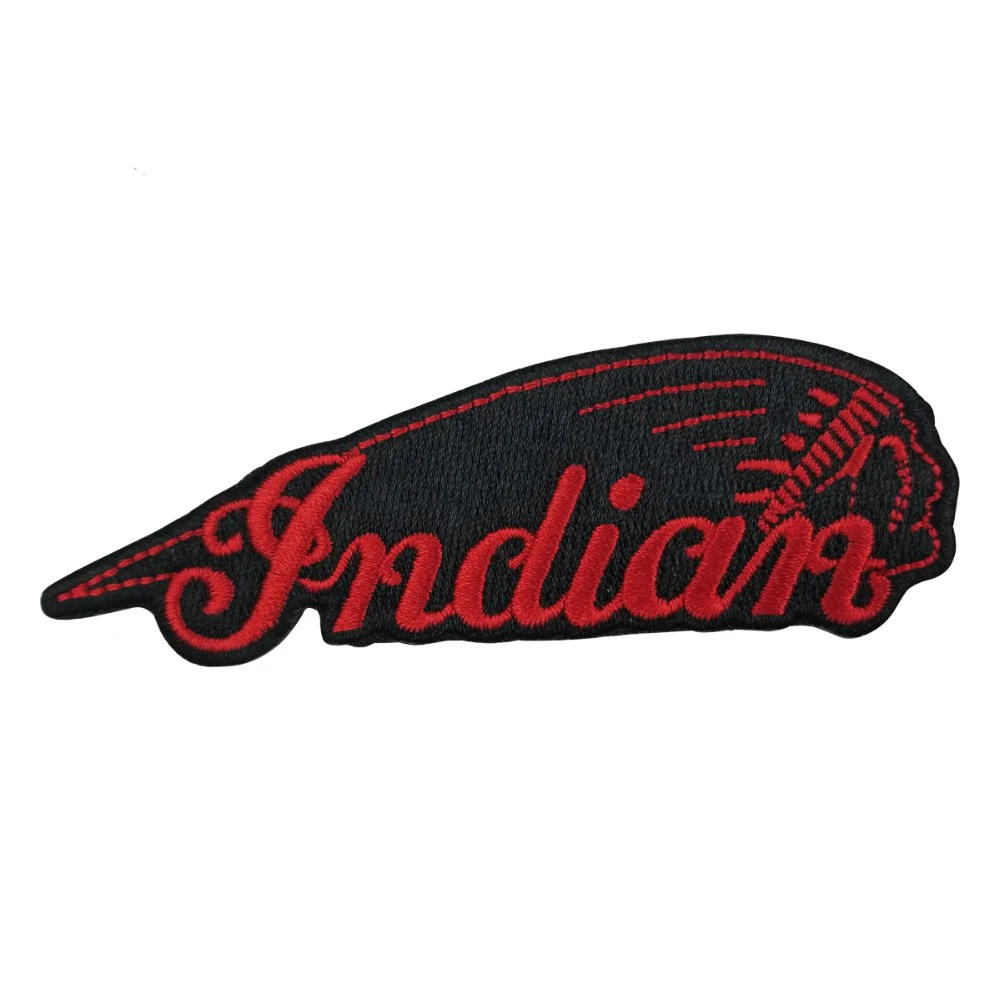 Indian Cool Embroidered Iron on Patches Motorcycle Punk Appliques Vests Jackets Clothing Accessories DIY Customized Logo Craft