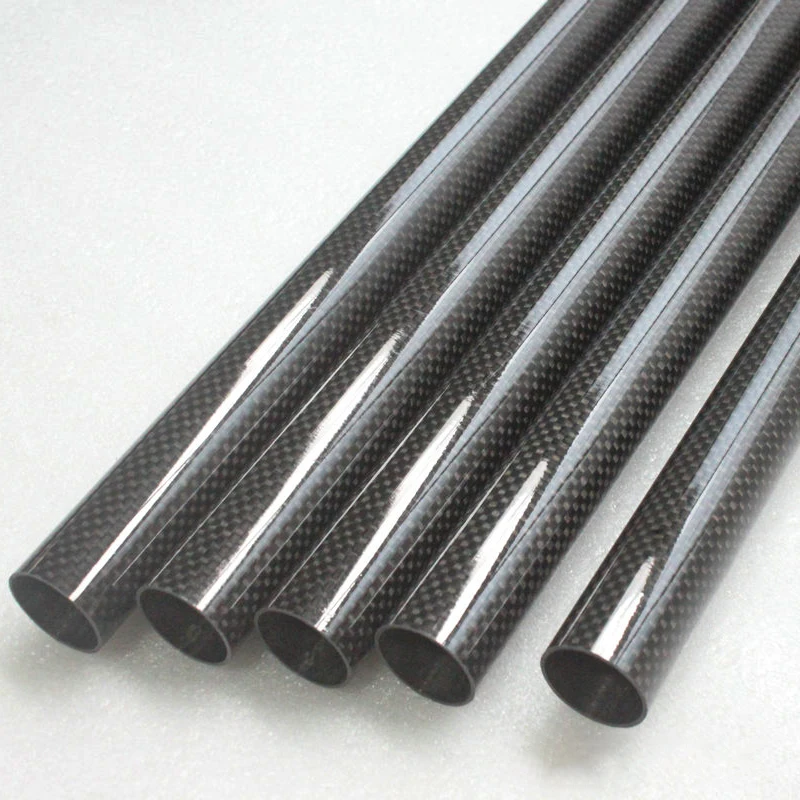 2Pcs Length 1000mm OD6mm 8mm 10mm 20mm 30mm High Quality 100% 3K Full Carbon Fiber Tube