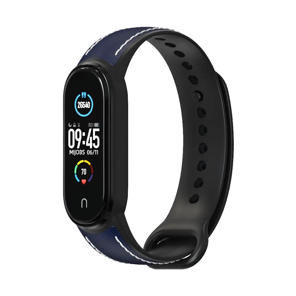 Für Mi Band 7 Strap für Xiaomi Mi Band 6 Armband Armband Correa Miband 5 Xiomi NFC Sport TPU Leder atmungsaktive Ersatz