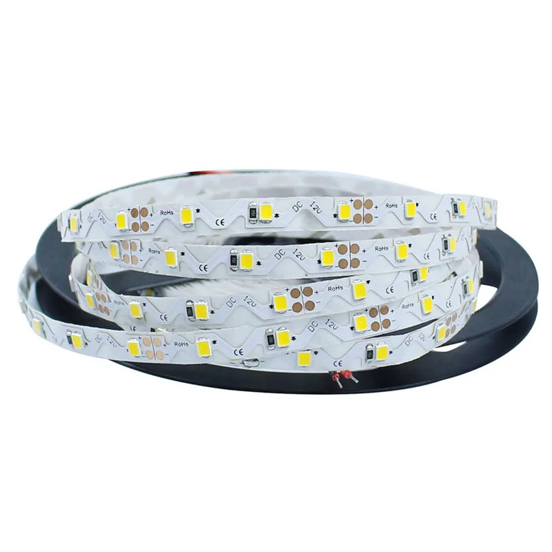 Impermeável S Shape LED Strip, Fita flexível flexível flexível flexível flexível, Backlight para carta, Mini Slim palavra 2835, IP44, 12V, 60LEDs, 6mm, 20m