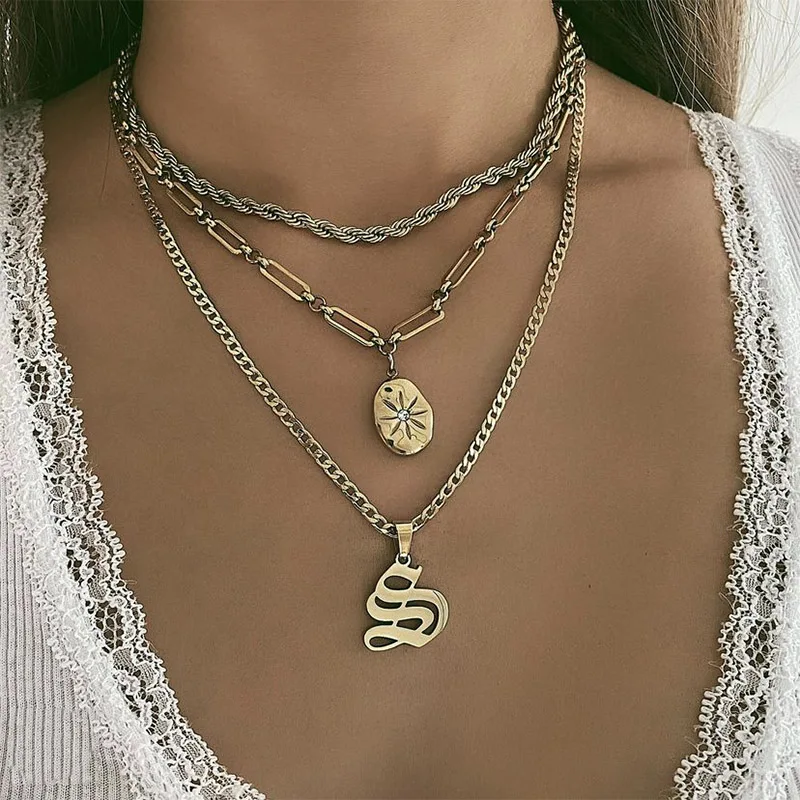 Custom Name Necklaces For Women Men Personalized Box Chain Choker Necklace Party Boho Jewelry Gift BFF Bijoux Femme