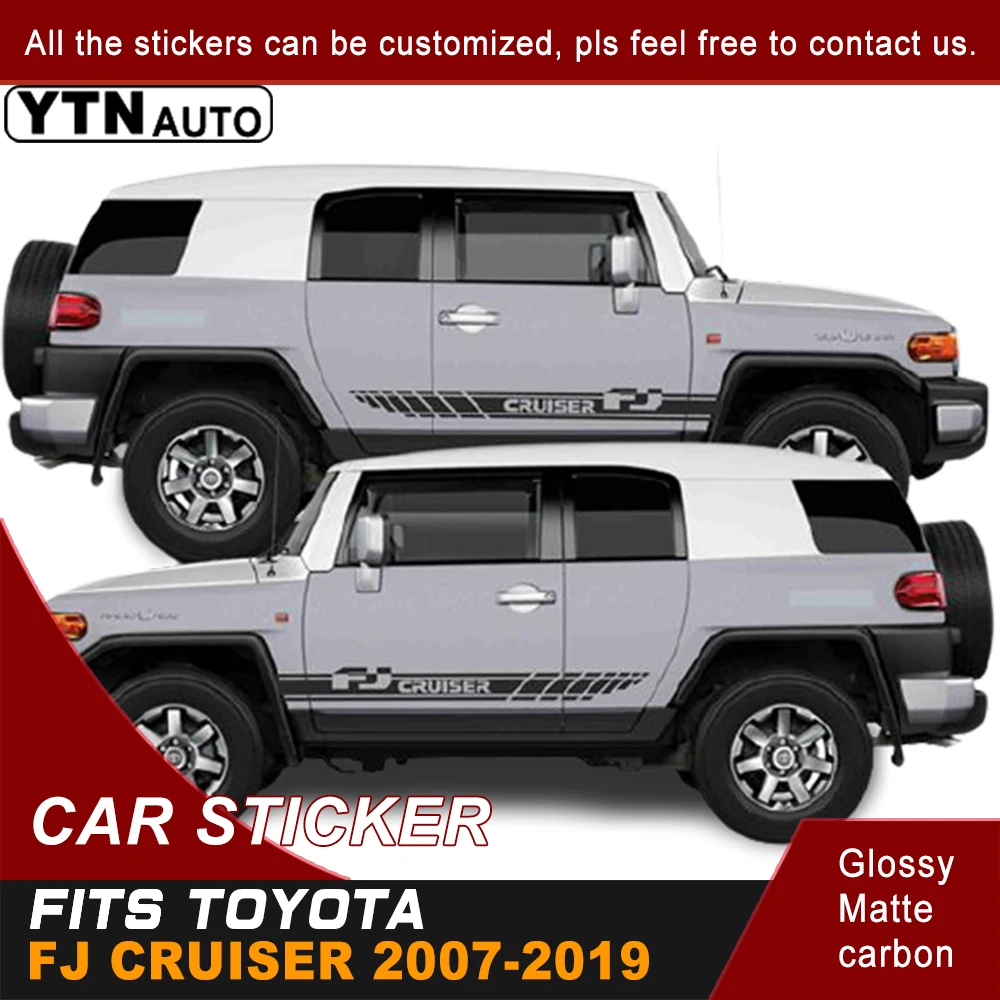 

Cool Car Stickers For TOYOTA FJ CRUISER 2007-2019 Side Door Stripe Styling Graphic Vinyl Car Accessories Decals Custom