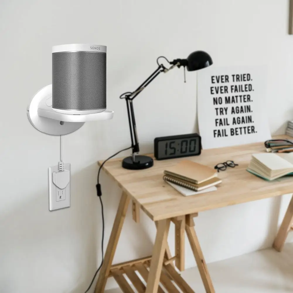Montagem na parede prateleira suporte para amazon echo dot 3rd gen google casa mini ninho sonos um jogo 1 e mais câmera de segurança em casa