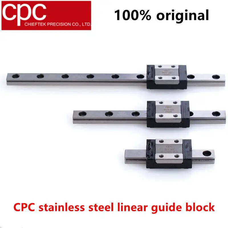 

Taiwan CPC stainless steel linear guide block carriage MR9MN MR12MN MR9ML MR12ML match MR9M MR12M linear rail for 3D printer CNC