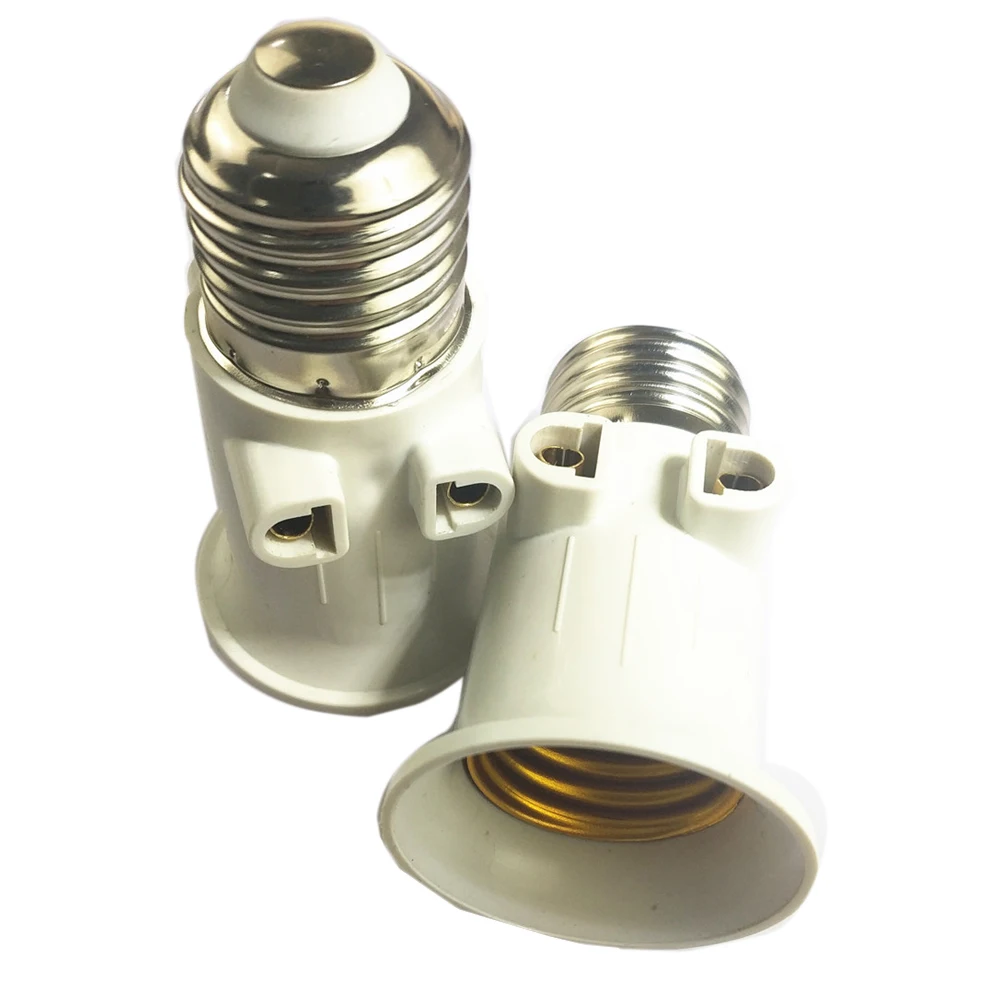 E27 Bulb Adapter Fire Lamp Base Socket Conversion With EU Plug AC100-240V Household Room Lighting