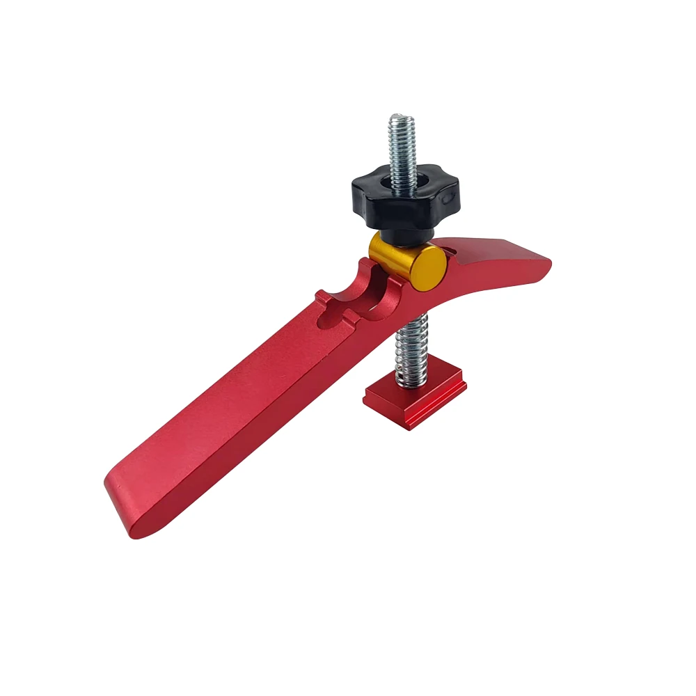 Woodworking T Slot Block Clamp Pertukangan Pressboard Clamp Kit Multi-tujuan T Track Clamp Positioning Limiter Miter Clip Device