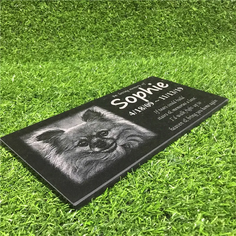 Pet Memorial Stones Engraved with Pet\'s Photo Can Personalized Dog Memorial Stones Cat Memorial Stones,12\