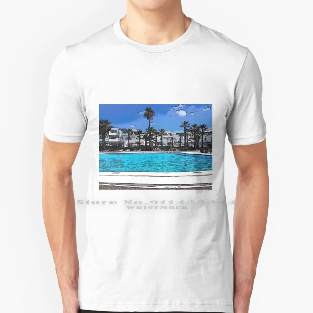 Lanza 2021 100% Cotton T Shirt Lanzarote Canaries Isla Teguise Holiday Tenerife Gran Canaria Wintersun 2021 Spain Espania Lanzo