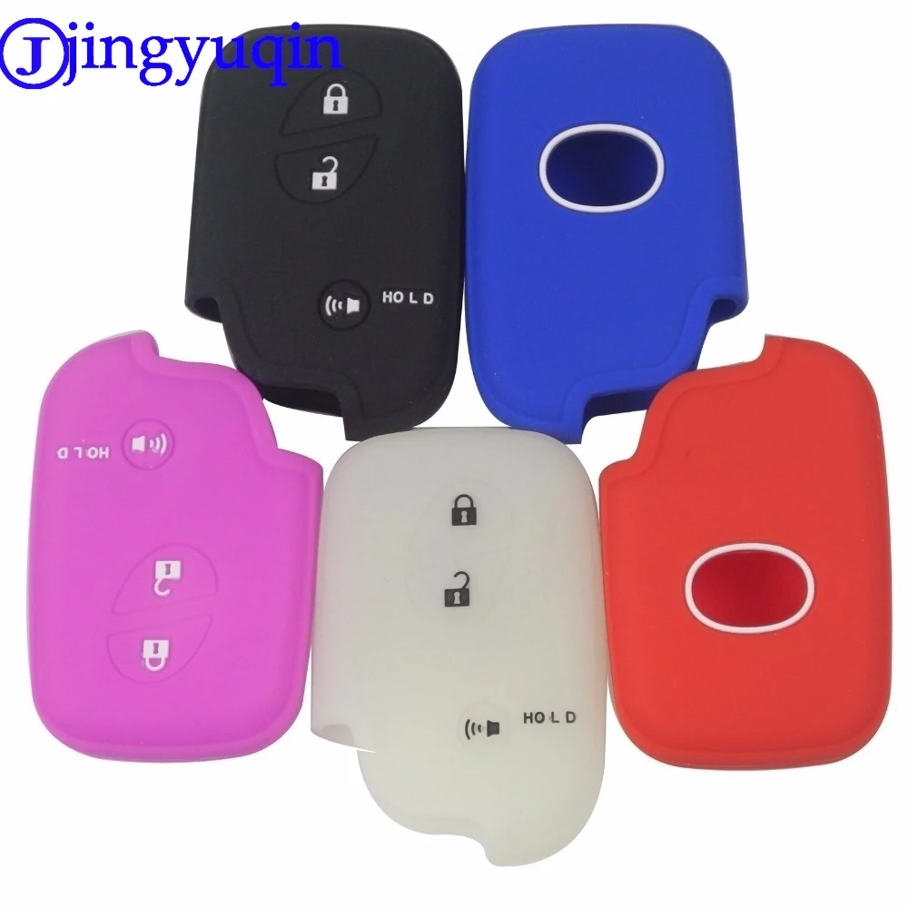 jingyuqin Remote 3 Buttons Silicone Rubber Key Fob Cover Case For Lexus CT200h ES 300h IS250 GX400 RX270 RX450h RX350 LX570