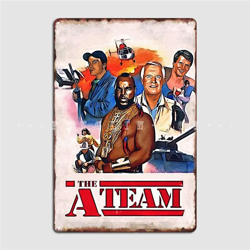 The A Team Metal Sign Pub Club Bar Create Wall Decor Tin Sign Posters