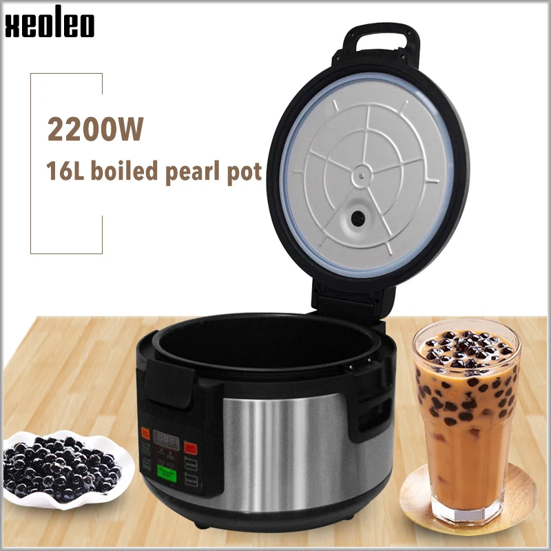 XEOLEO 16L Pearl cooker Tapioca pearls boiling machine Milk tea shop Cassava cooking machine Non-stick pan Pearl taste good