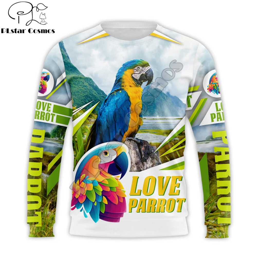 

Beautiful Love Parrot 3D All Over Printed Men Sweatshirt Unisex Casual flowers Long sleeve Pullover Streetwear 13 styles WY-02